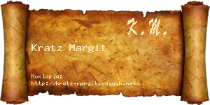Kratz Margit névjegykártya